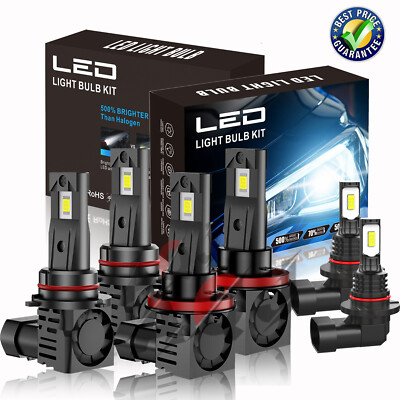 For Ram 1500 2500 3500 4500 5500 2016-2018 6x LED Headlight Bulbs +Fog Light Kit