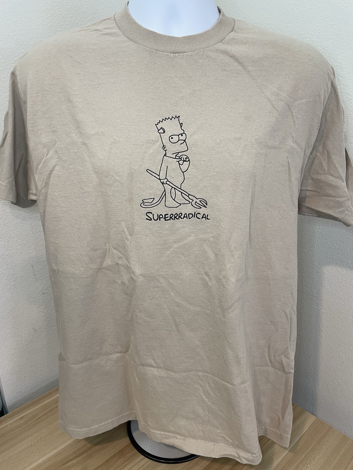 SuperrRadical Large Brown Devil BART Simpson T Sh… - image 1