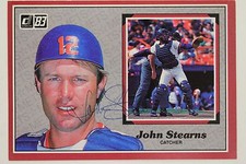 John Stearns Mets 1983 Donruss #25 Autograph Oversize Signed All-Star Card 16I 