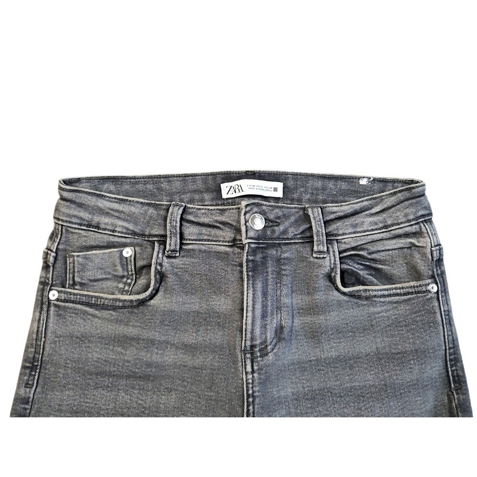 Zara Women's Gray Skinny Denim Jeans Size 6 eBay