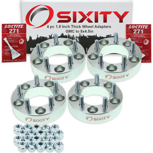 4pc 5x5" to 5x4.5" Wheel Spacers Adapters 1.5" for GMC Safari Loctite Thick pe 