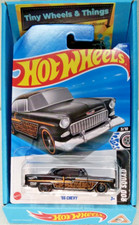 Hot Wheels '55 Chevy (Bel-Air) HYW96 Rod Squad 3/10 Black/Gold