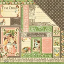 Graphic 45 Children's Hour Collection Flowers Mother 12 x 12 May Cardstock