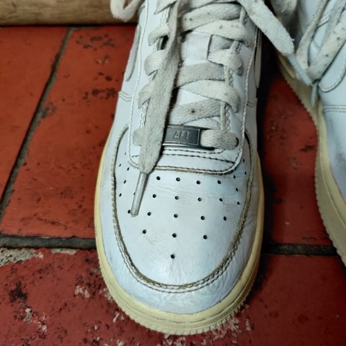 Nike Air Force 1 Entrenadores Reino Unido Talla EU 39 Zapatos Triple Blanco Cuero Tenis AF1 - Imagen 5 de 15
