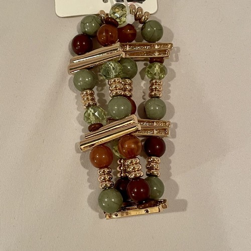 NWT Cato Olivine Necklace & Bracelet Jewelry Set Browns Greens Fall Leaf - Picture 5 of 6