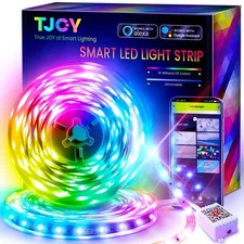 50ft Smart Led Strip Lights for Bedroom, Alexa Led Light Strip,5050 RGB Color...