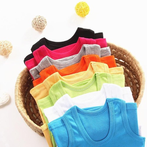 Kids Cotton Tank Tops – Sleeveless Summer Vests for Boys & Girls Ages 2-12Y - Picture 3 of 16
