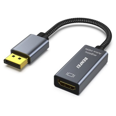 BENFEI Active DisplayPort to HDMI Adapter 4K@60Hz, Compatible with PC,Laptops, D
