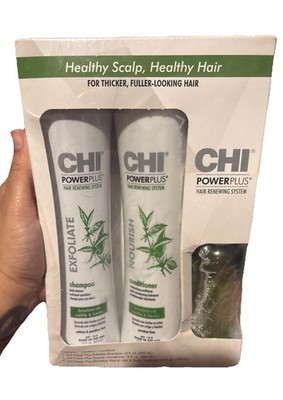 CHI PowerPlus Hair Renewing System Starter Kit Shampoo Conditioner New Box