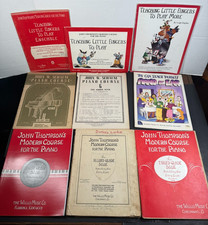 9 Vintage Learn to Play Piano Education Books