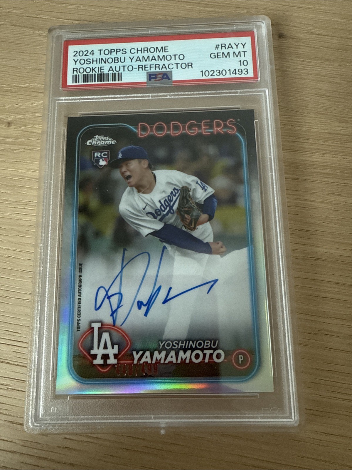2024 Topps Chrome - Rookie Autographs Yoshinobu Yamamoto #RAYY Auto /499 PSA 10