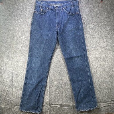 Vintage Levis Jeans Mens 32x30 Blue Denim Slim Boot Leg USA Orange