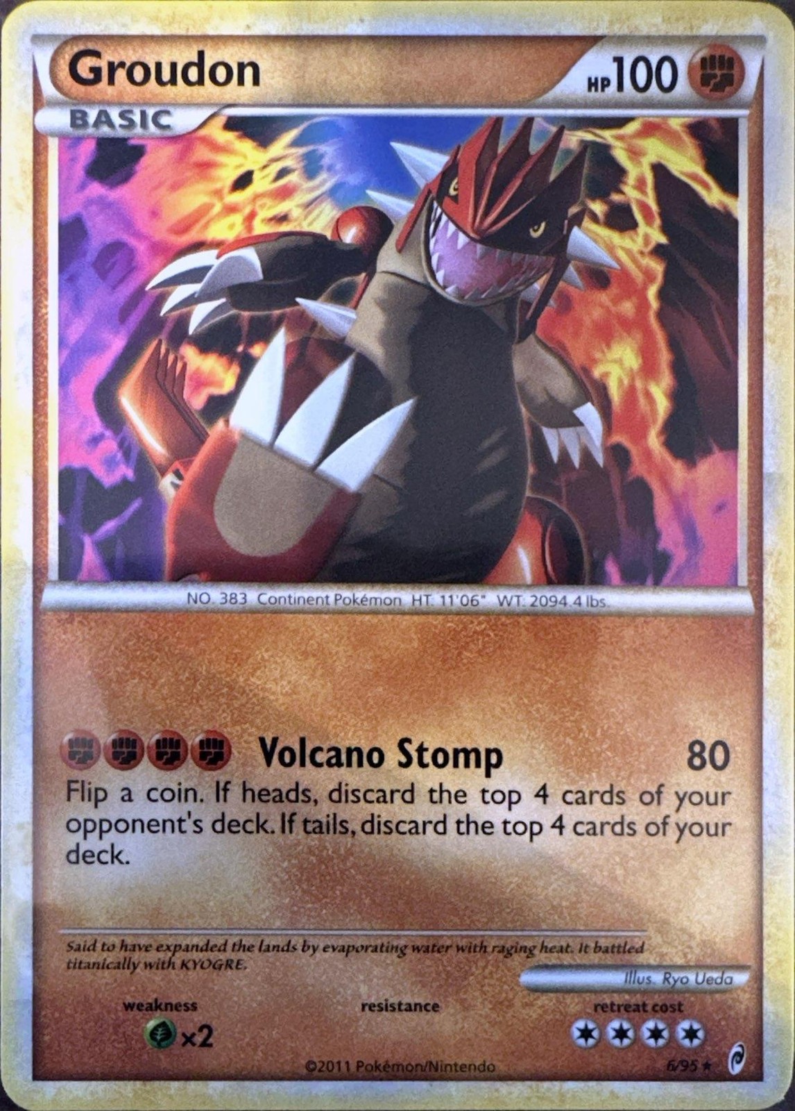 Groudon 6/95 Call of Legends Pokemon Lightly Played
