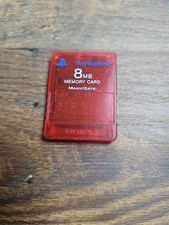 Sony PlayStation 2 Red 8MB Memory Card - Official MagicGate SCPH-10020