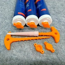 Silicone Sealant Nozzle Cap & Removal Tool for Caulking Tube Gun DIY UK