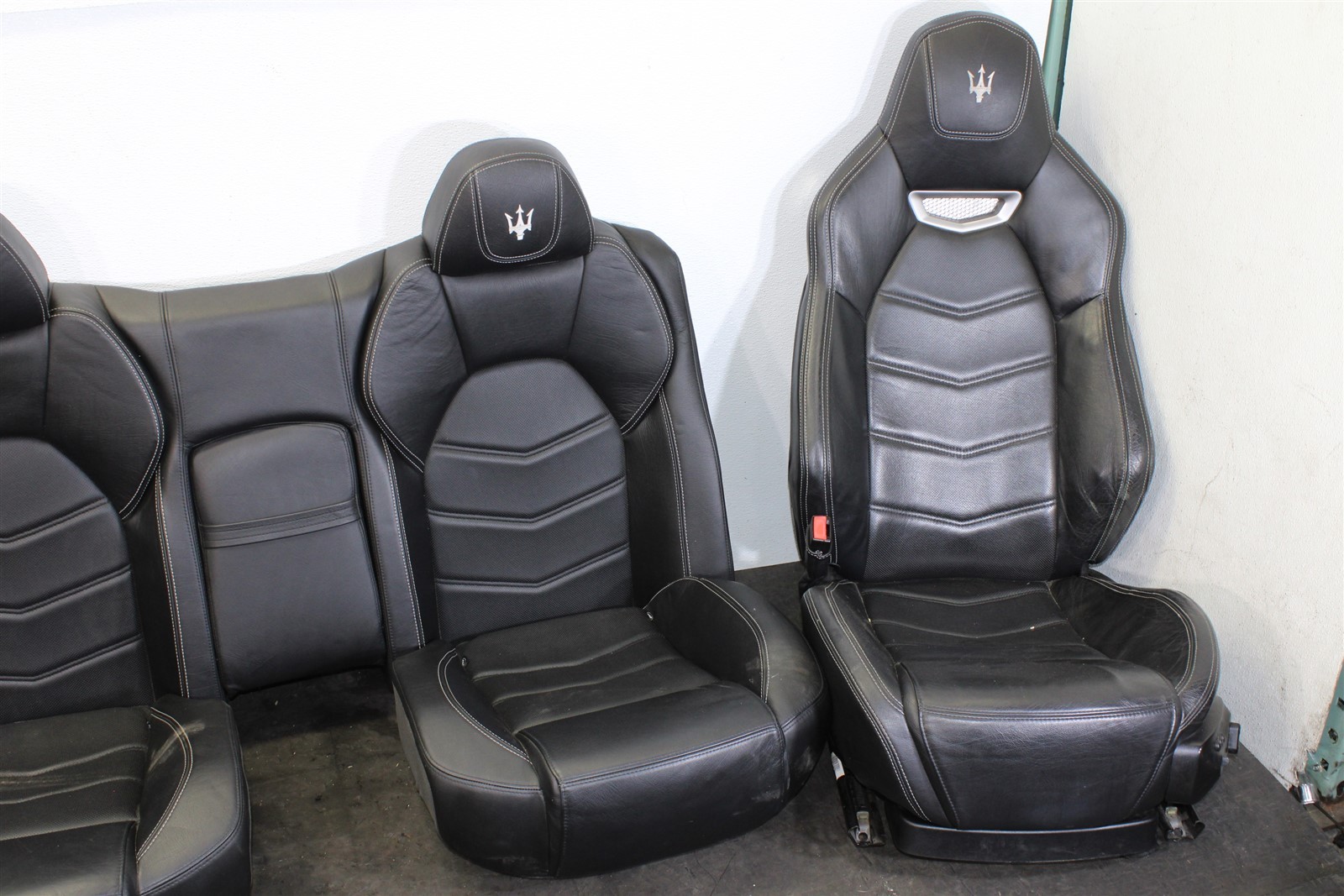 2013 Maserati GranTurismo S Black Front And Rear Seat Set Factory OEM 13-19