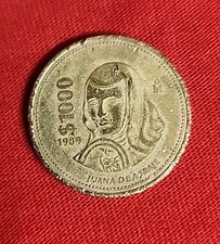 Mexico, 1000 Pesos Coin  ISSUED 1989 Free Shipping 