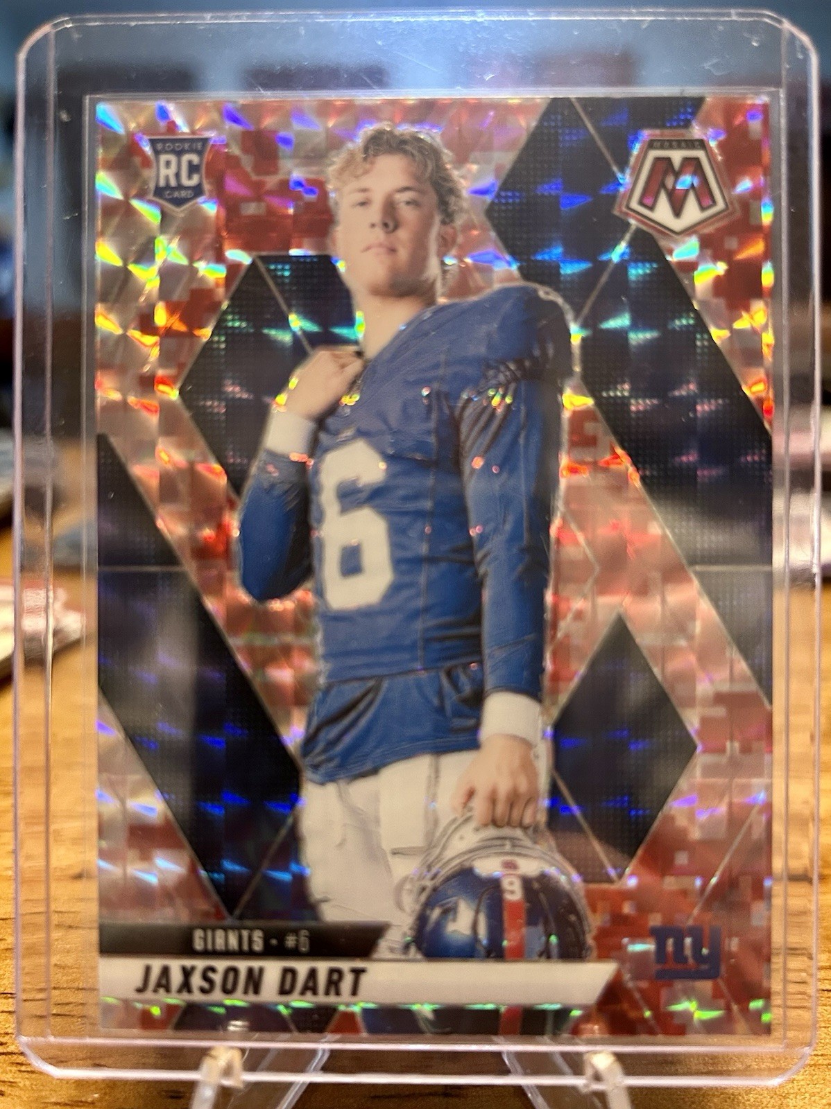 2025 MOSAIC JAXSON DART ROOKIE RC RED CAMO PRIZM VARIATION #288 NY GIANTS