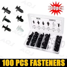 100 Pcs Fender Liner Fastener Rivet Push Clips Retainer 6 Size Universal for