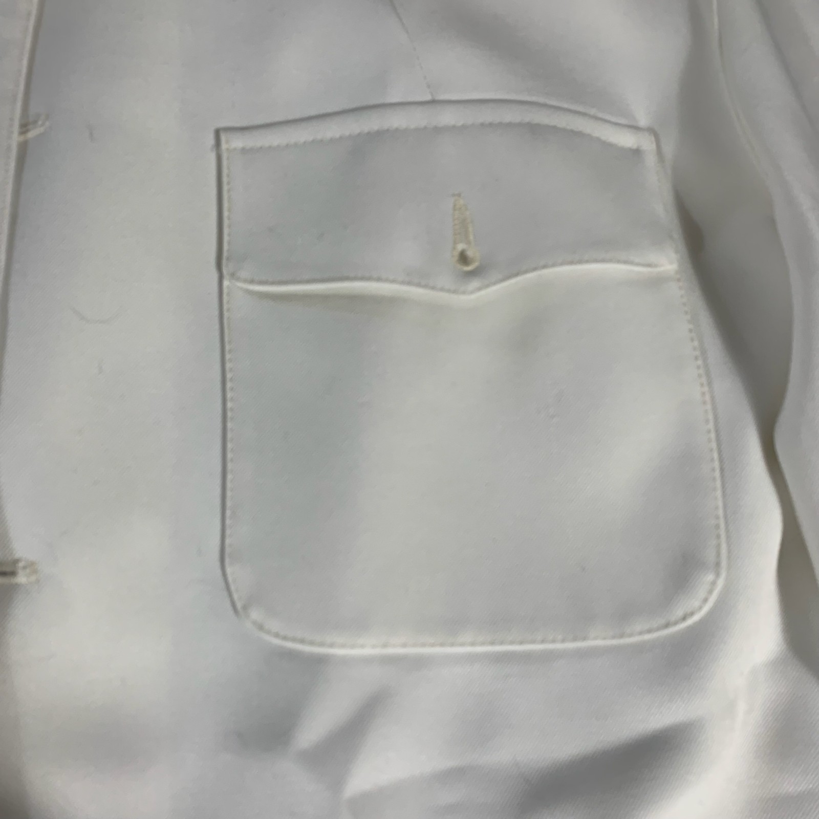 VTG American Craftsman Navy Uniform Mens Large 44 White 80s Retro Blazer USA