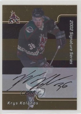 2001 ITG Be A Player Signature Series Gold Krys Kolanos #243 Rookie Auto RC 1e15