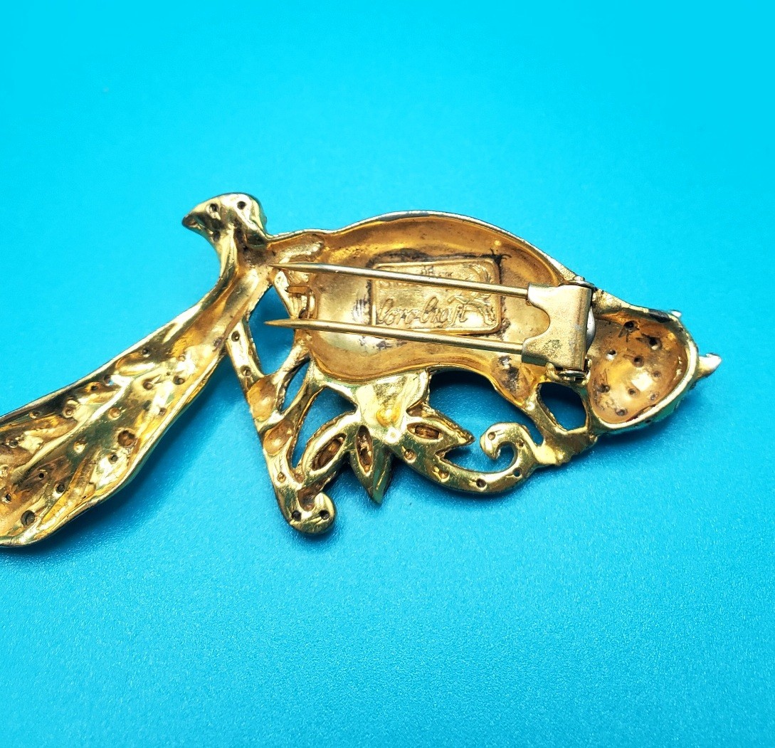 Rare Coro Craft Sterling Ruby Squirrel brooch - image 2