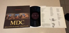 MDC Millions Of Damn Christians w/LYRIC SLEEVE 1987 LP VG-/VG- MDC5 MUST READ