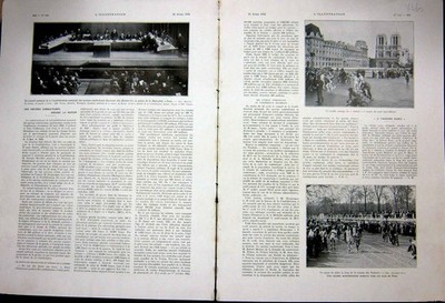 Original alter Vintage Druck Staffel Sport Tuilerien Rat Bund 1934