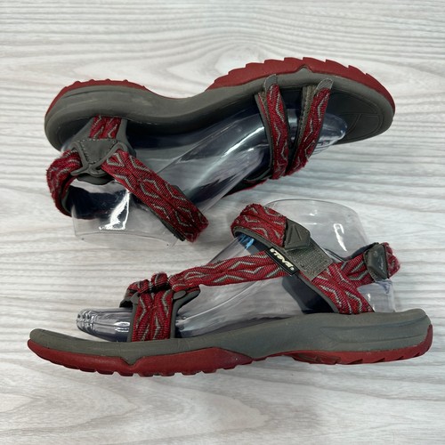 Teva Terra Fi Lite Sandals Womens 8 Trueno Red Adjustable Ankle Strap Cushioned - Picture 7 of 10