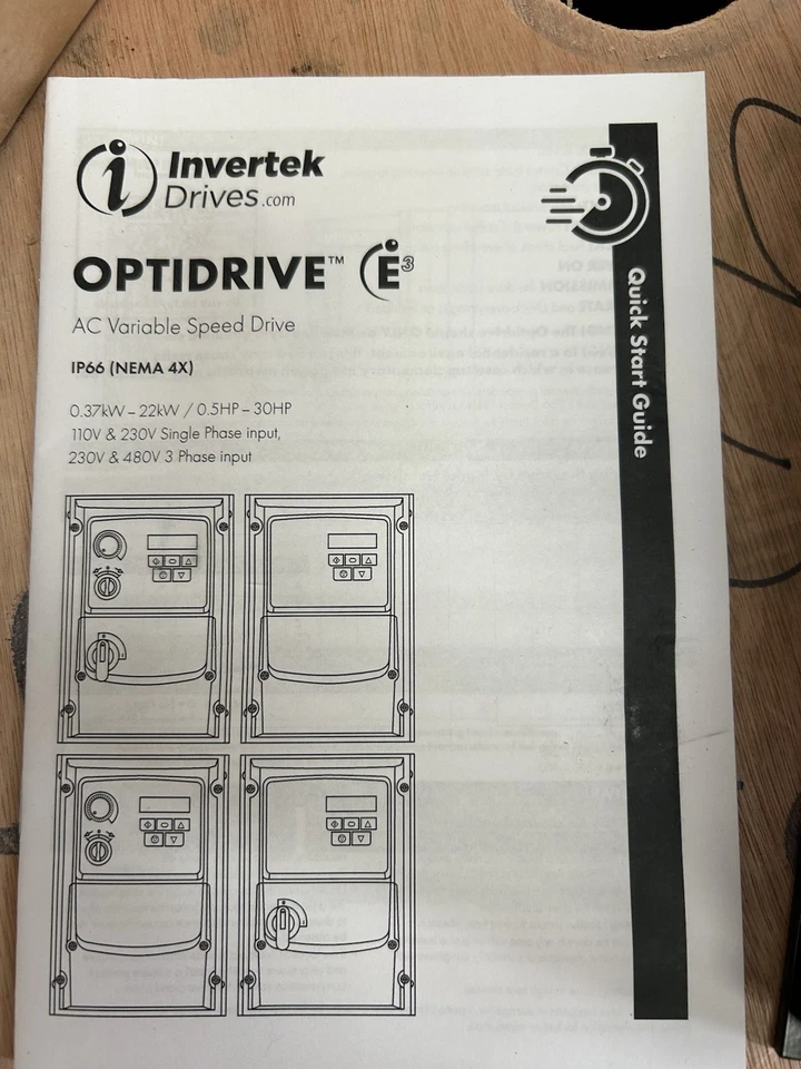 Invertek inverter drive ODE-3-140022-3F1B Optidrive E3 0.75 KW - Image 3 of 4