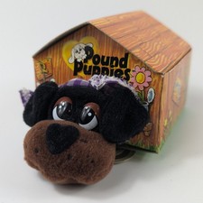 1998 Pound Puppies Plush 10/12 Mary Meyer Doghouse Puppy Dog Collectible Box