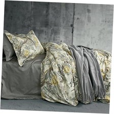 Chinoiserie Chic Peacock Floral Duvet Cover Paradise Garden King Yellow