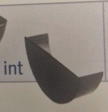 Kayflow 112mm PVC Half Round Gutter Stopend Internal Black