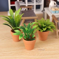 1/6 Scale Dollhouse Miniatures Mini Green Plants Potted Plant Tree Greenhouse
