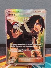 Zinnia 70/70 Full Art Trainer Pokemon Card Dragon Majesty Heavy Play