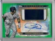 2024 Topps Inception Jasson Dominguez Patch Auto Green Yankees Rookie 55/99 RC