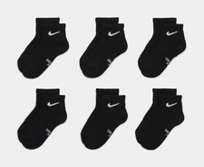 Nike Boy's Everyday Jordan Cushioned Crew Socks 6 Pack Size XS 5-7 Shoe