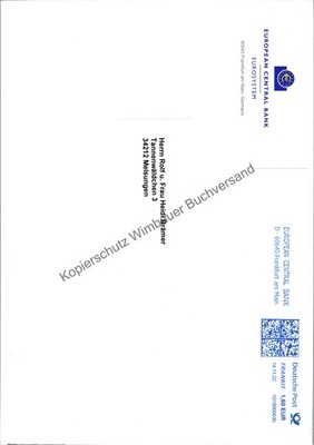 Original Briefumschlag ECB Christine Lagarde Lagarde, Christine :