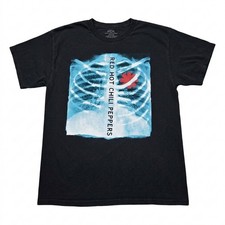 Red Hot Chili Peppers Shirt Large Black X-Ray Rib Cage Graphic Tee Band Merch L