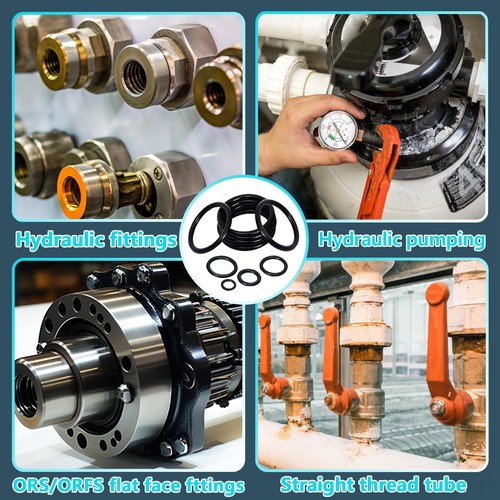400 Stück Hydraulik O-Ring Flachverschraubungen 9 Größen Buna-N 70A O Ringe Dichtung Ki... - Bild 8 von 8