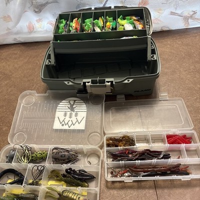 Plano 6201 Tackle Plus Loads Of Lures Some Un-Branded. Flicker Shad, Hot-N-Tot.