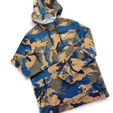 Nike Therma FIT Camo Hoodie Mens Large Blue Brown Pullover Sweatshirt