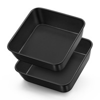 Edelstahl Auflaufform Set 2-Teilig Antihaft Backform 15,9X15,9X5Cm Ofenfest