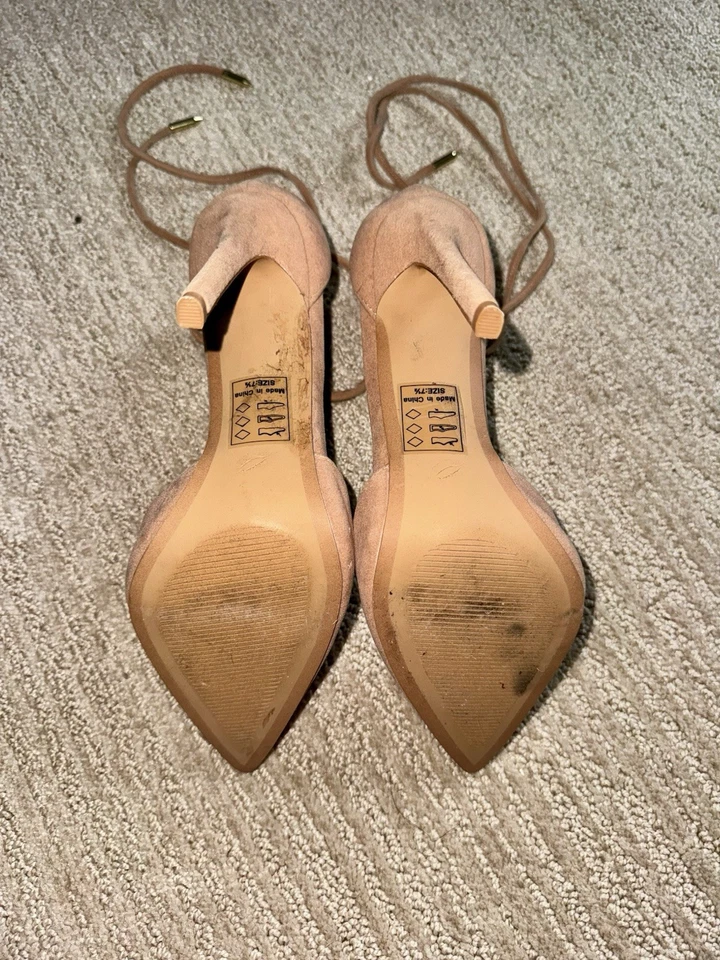 Туфли Republic LA голая с ремешками заостренный носок лодыжки галстук на высоком каблуке размер 7,5 - Изображение 4 из 4