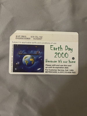 NYCT MTA MetroCard - Earth Day 2000