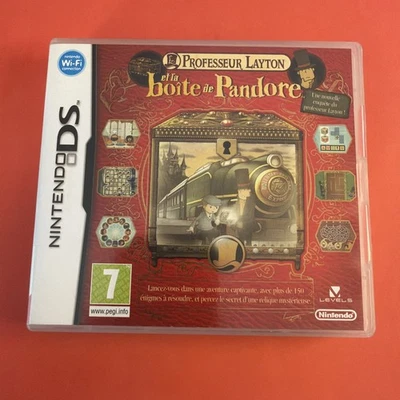 Jeu Nintendo DS - PROFESSEUR LAYTON la boîte de pandore - complet + vip FR - Photo 1/4