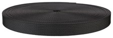 3/4 Inch Black Polyester Webbing Closeout, 20 Yards