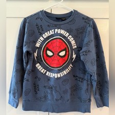 Marvel Spider-Man kids sweatshirt size large. 60 cotton and 40 polyester.