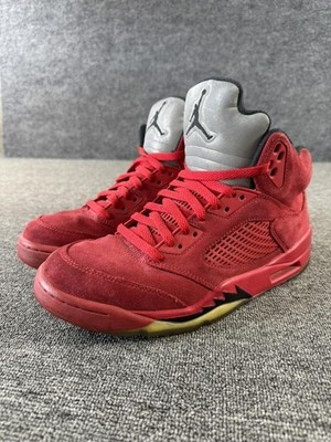 Air Jordan 5 Retro Mens 12 Red Suede 136027-602 Basketball Shoes Sneakers Jordan 5 Retro  main image 3