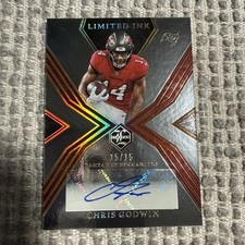 Chris Godwin Limited Ink Auto 15/15 Buccaneers On Card LOTL Book End